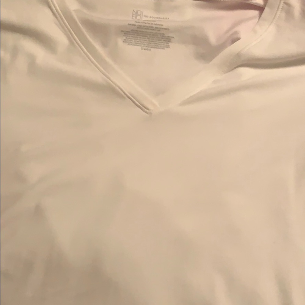 Woman’s white tee